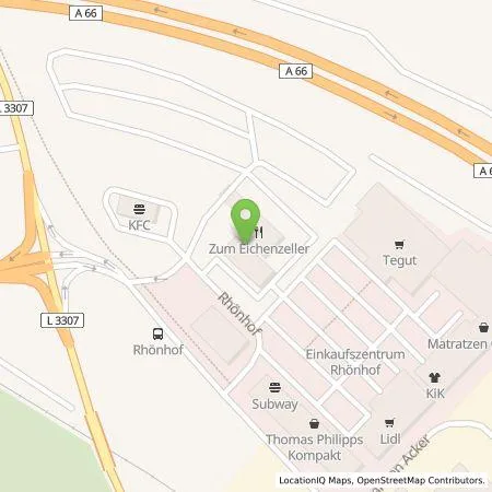 Standortübersicht der Tankstelle Allego GmbH in 36124 Eichenzell