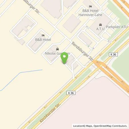 Standortübersicht der Tankstelle Allego GmbH in 30659 Hannover