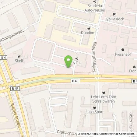 Standortübersicht der Tankstelle Allego GmbH in 90408 Nürnberg