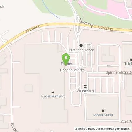 Standortübersicht der Tankstelle EnBW mobility+ AG und Co.KG in 95445 Bayreuth