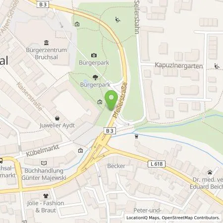 Standortübersicht der Tankstelle Energie- und Wasserversorgung Bruchsal GmbH in 76646 Bruchsal