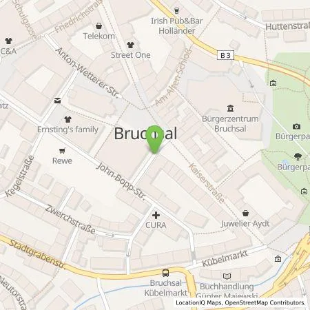 Standortübersicht der Tankstelle Energie- und Wasserversorgung Bruchsal GmbH in 76646 Bruchsal