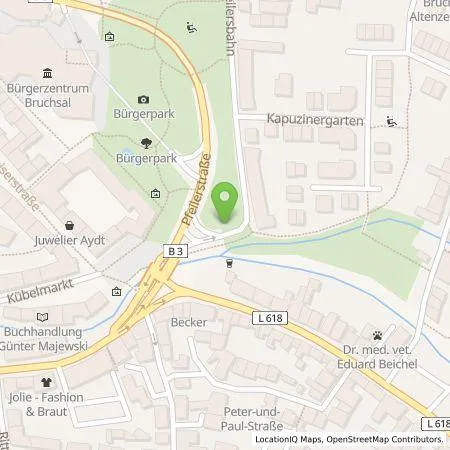 Standortübersicht der Tankstelle Energie- und Wasserversorgung Bruchsal GmbH in 76646 Bruchsal