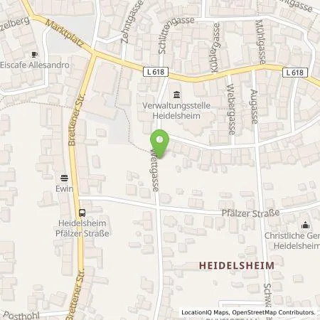 Standortübersicht der Tankstelle Energie- und Wasserversorgung Bruchsal GmbH in 76646 Bruchsal (Heidelsheim)