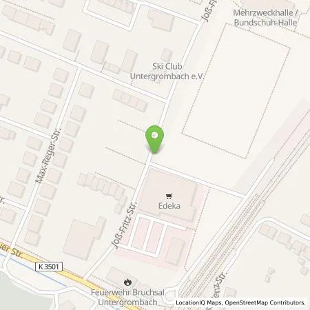 Standortübersicht der Tankstelle Energie- und Wasserversorgung Bruchsal GmbH in 76646 Bruchsal (Untergrombach)