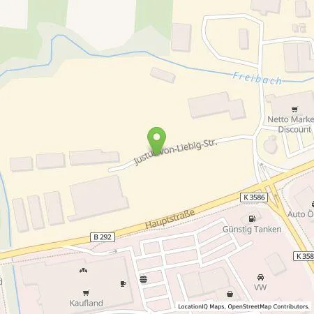 Standortübersicht der Tankstelle Energie- und Wasserversorgung Bruchsal GmbH in 76684 Östringen