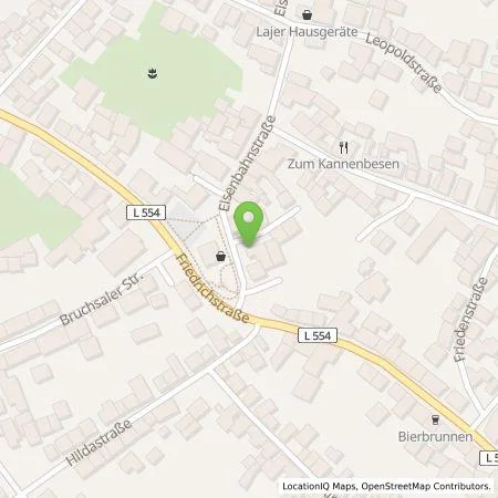 Standortübersicht der Tankstelle Energie- und Wasserversorgung Bruchsal GmbH in 76703 Kraichtal (Unteröwisheim)