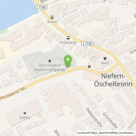 Standortübersicht der Tankstelle Energie- und Wasserversorgung Bruchsal GmbH in 75223 Niefern-Öschelbronn