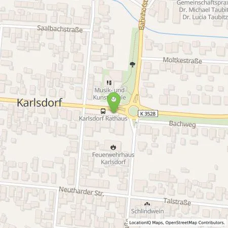 Standortübersicht der Tankstelle Energie- und Wasserversorgung Bruchsal GmbH in 76689 Karlsdorf