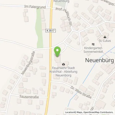 Standortübersicht der Tankstelle Energie- und Wasserversorgung Bruchsal GmbH in 76703 Kraichtal