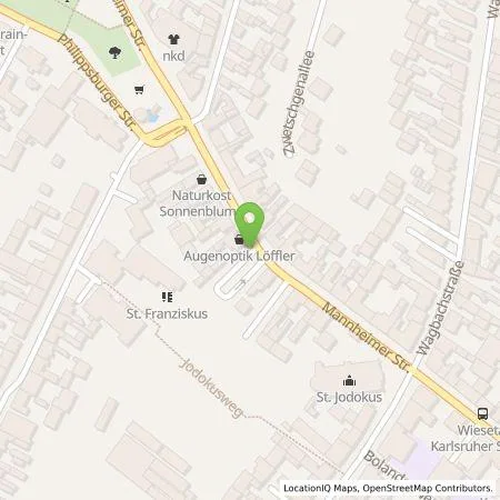 Standortübersicht der Tankstelle Energie- und Wasserversorgung Bruchsal GmbH in 68753 Waghäusel