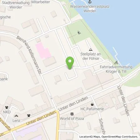 Standortübersicht der Tankstelle EMB Energie Brandenburg GmbH in 14542 Werder (Havel)