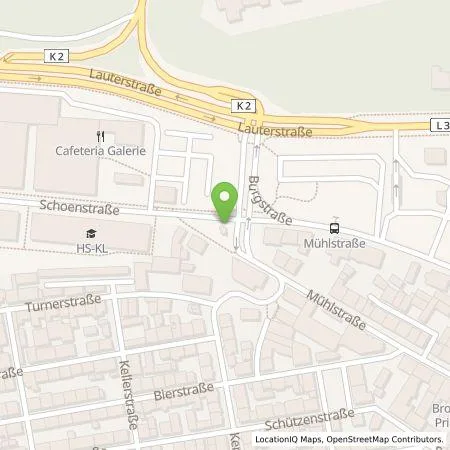 Standortübersicht der Tankstelle Ladestationen Südwest GmbH & Co. KG in 67659 Kaiserslautern