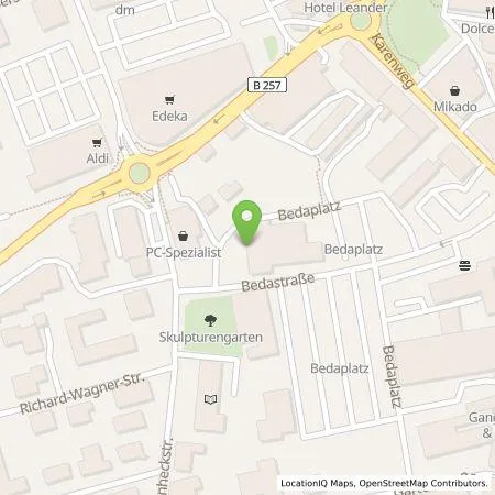 Standortübersicht der Tankstelle SWT Parken GmbH in 54634 Bitburg