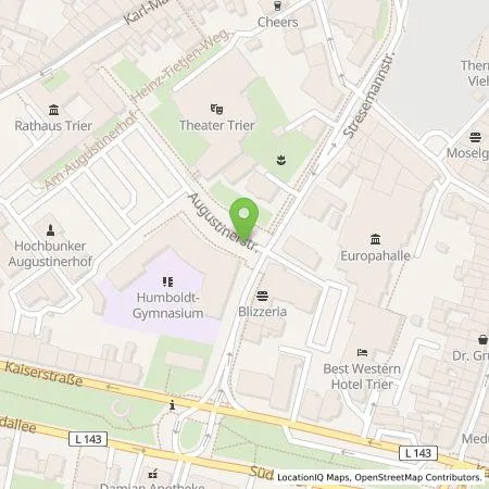 Standortübersicht der Tankstelle SWT Parken GmbH in 54290 Trier