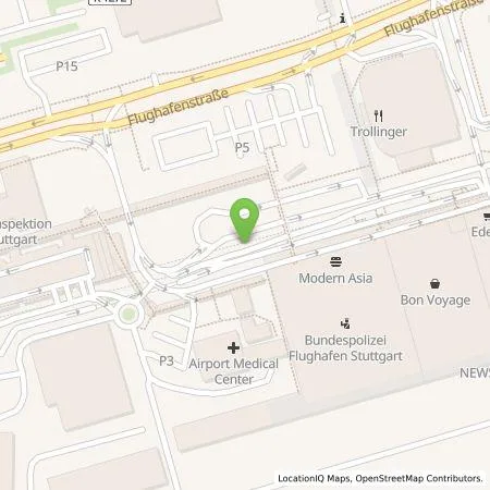 Standortübersicht der Tankstelle Flughafen Stuttgart GmbH in 70629 Stuttgart