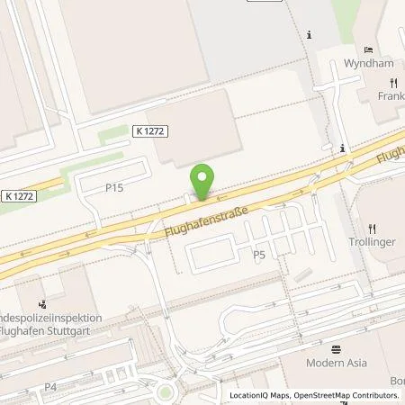 Standortübersicht der Tankstelle Flughafen Stuttgart GmbH in 70629 Stuttgart