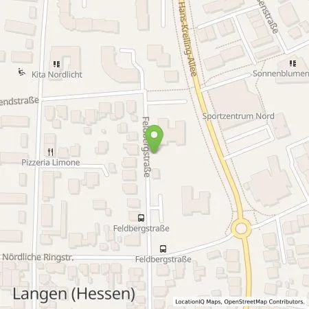 Standortübersicht der Tankstelle Stadtwerke Langen GmbH in 63225 Langen