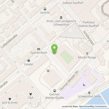 Standortübersicht der Tankstelle Stadtwerke Schweinfurt GmbH in 97421 Schweinfurt
