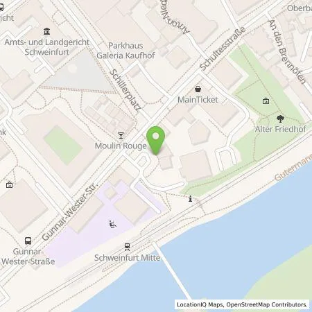Standortübersicht der Tankstelle Stadtwerke Schweinfurt GmbH in 97421 Schweinfurt