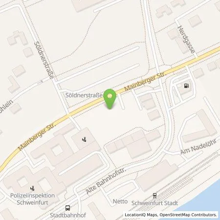 Standortübersicht der Tankstelle Stadtwerke Schweinfurt GmbH in 97422 Schweinfurt