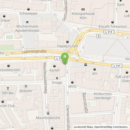 Standortübersicht der Tankstelle GLS Mobility GmbH in 50667 Köln