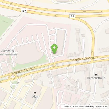 Standortübersicht der Tankstelle Stadtwerke Neuss Energie und Wasser GmbH in 40549 Düsseldorf