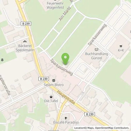 Standortübersicht der Tankstelle Stadtwerke EVB Huntetal GmbH in 49419 Wagenfeld