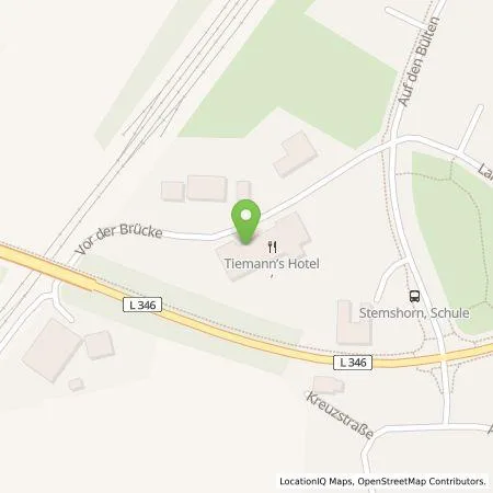 Standortübersicht der Tankstelle Stadtwerke EVB Huntetal GmbH in 48448 Stemshorn