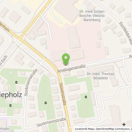 Standortübersicht der Tankstelle Stadtwerke EVB Huntetal GmbH in 49356 Diepholz