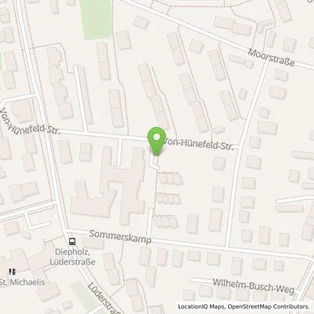 Standortübersicht der Tankstelle Stadtwerke EVB Huntetal GmbH in 49356 Diepholz