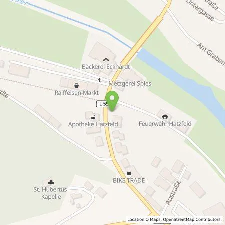 Standortübersicht der Tankstelle Regioladen+ GmbH & Co.KG in 35116 Hatzfeld (Eder)