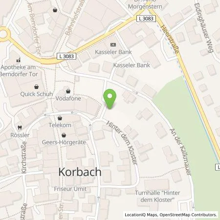 Standortübersicht der Tankstelle Regioladen+ GmbH & Co.KG in 34497 Korbach