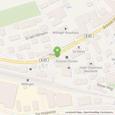 Standortübersicht der Tankstelle Regioladen+ GmbH & Co.KG in 34508 Willingen