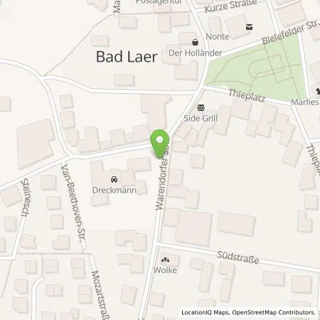 Standortübersicht der Tankstelle Teutoburger Energie Netzwerk eG in 49196 Bad Laer