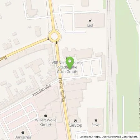 Standortübersicht der Tankstelle Stadtwerke Goch Energie GmbH in 47574 Goch