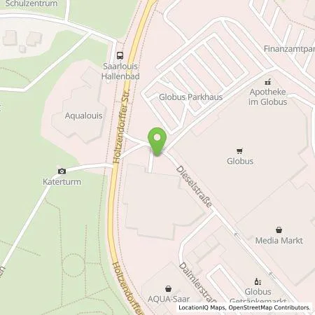 Standortübersicht der Tankstelle Stadtwerke Saarlouis GmbH in 66740 Saarlouis