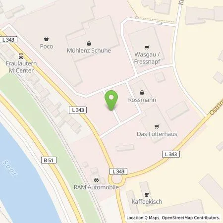 Standortübersicht der Tankstelle Stadtwerke Saarlouis GmbH in 66740 Saarlouis