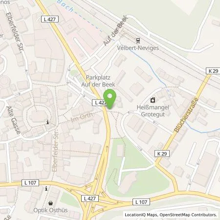 Standortübersicht der Tankstelle Neue Energien GmbH in 42553 Velbert