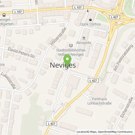 Standortübersicht der Tankstelle Neue Energien GmbH in 42553 Velbert