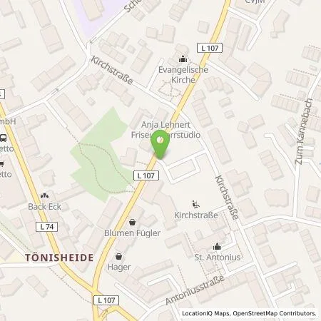 Standortübersicht der Tankstelle Neue Energien GmbH in 42553 Velbert