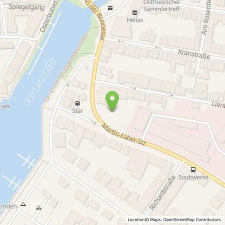 Standortübersicht der Tankstelle Emden Digital GmbH in 26721 Emden