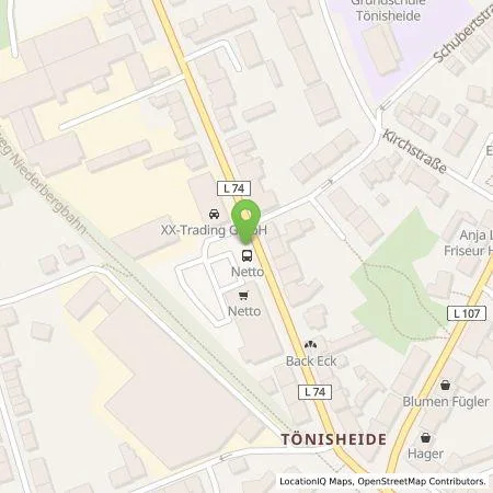 Standortübersicht der Tankstelle Neue Energien GmbH in 42553 Velbert