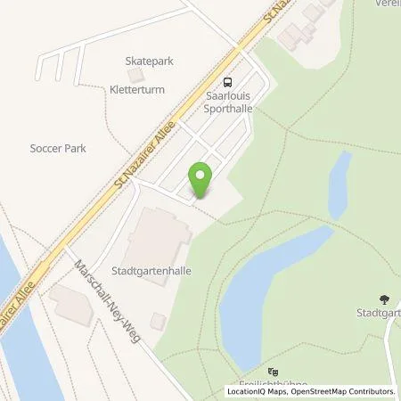 Standortübersicht der Tankstelle Stadtwerke Saarlouis GmbH in 66740 Saarlouis