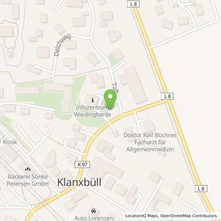 Standortübersicht der Tankstelle Stadtwerke Nordfriesland GmbH in 25924 Klanxbüll
