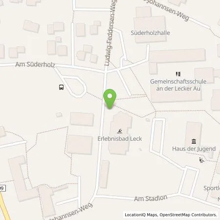 Standortübersicht der Tankstelle Stadtwerke Nordfriesland GmbH in 25917 Leck