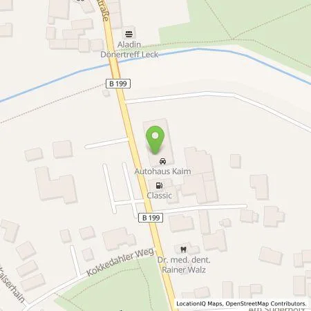 Standortübersicht der Tankstelle Stadtwerke Nordfriesland GmbH in 25917 Leck