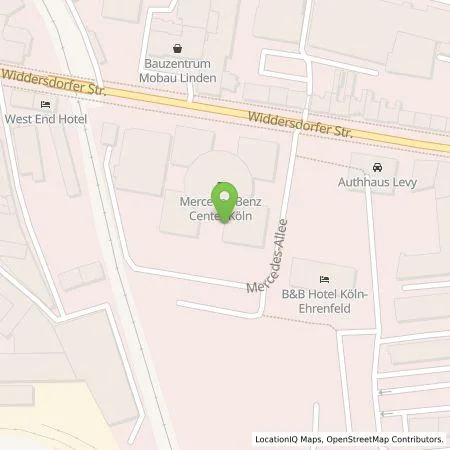 Standortübersicht der Tankstelle Mercedes- Benz AG - Niederlassung Köln / Leverkusen in 50825 Köln