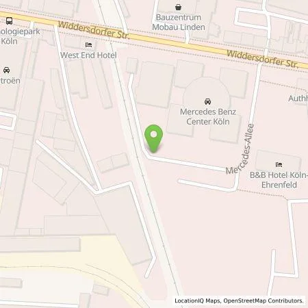Standortübersicht der Tankstelle Mercedes- Benz AG - Niederlassung Köln / Leverkusen in 50825 Köln
