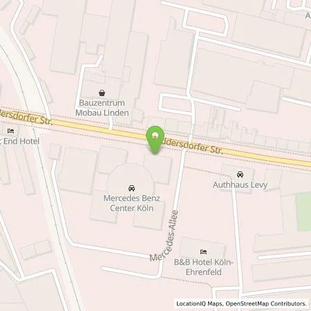 Standortübersicht der Tankstelle Mercedes- Benz AG - Niederlassung Köln / Leverkusen in 50825 Köln